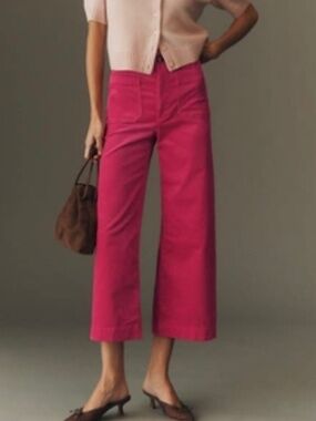 The Colette Corduroy Crop Wide-Leg Pant by Maeve